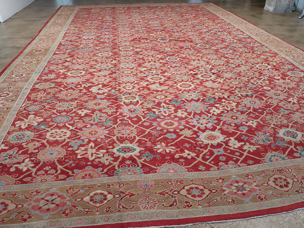 Antique Persian Heriz Large Oversize Carpet, No.24230 - Gsblank