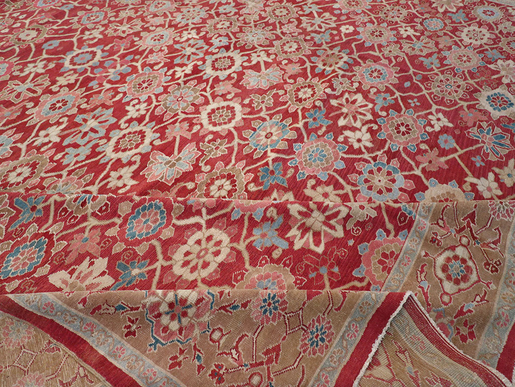 Antique Persian Heriz Large Oversize Carpet, No.24230 - Gsblank