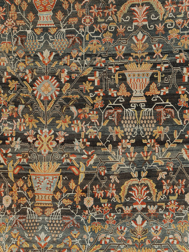 Antique Persian Bakhtiari Large Square Room Size Carpet, No.24232 - Gsblank