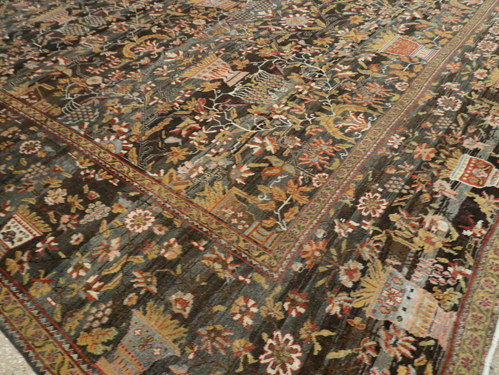 Antique Persian Bakhtiari Large Square Room Size Carpet, No.24232 - Gsblank