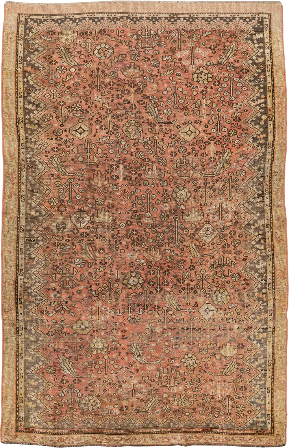 Antique Persian Kurdish Accent Rug, No.24236 - Gsblank