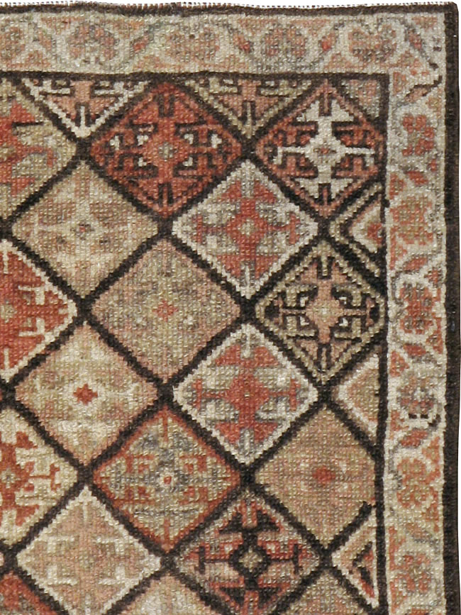 Antique Persian Kurdish Square Rug (Pair: 2 of 2), No.24249 - Gsblank