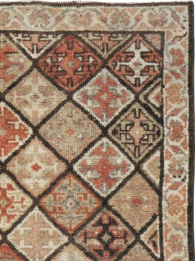 Antique Persian Kurdish Square Rug (Pair: 2 of 2), No.24249 - Gsblank