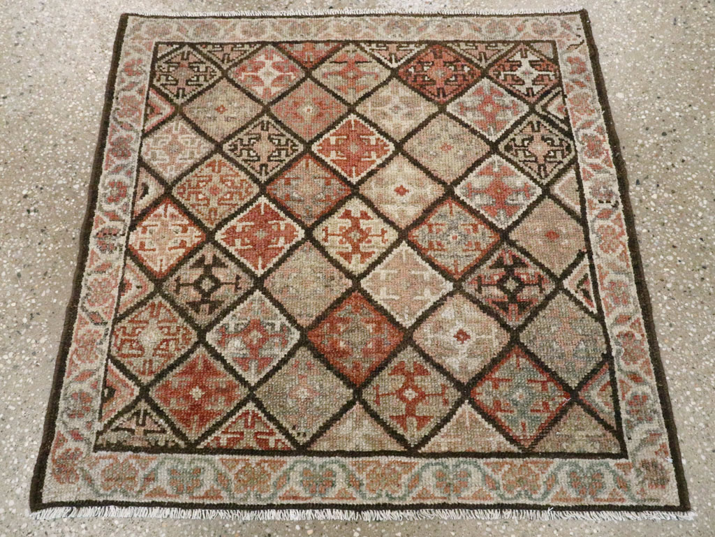 Antique Persian Kurdish Square Rug (Pair: 2 of 2), No.24249 - Gsblank