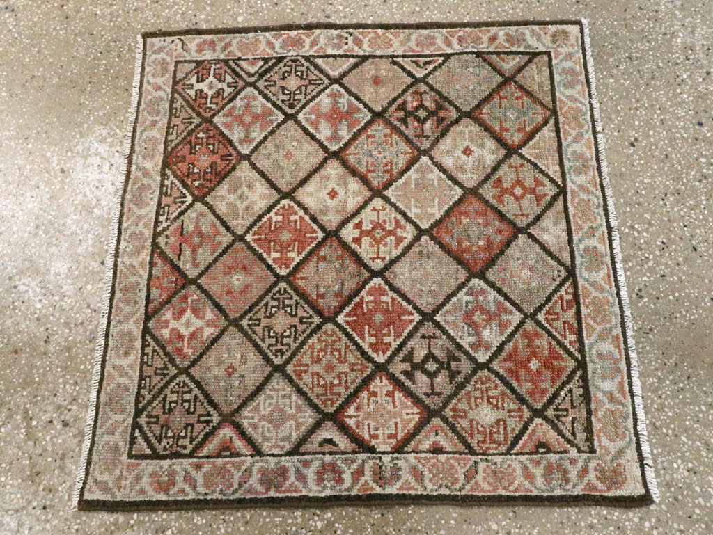 Antique Persian Kurdish Square Rug (Pair: 2 of 2), No.24249 - Gsblank