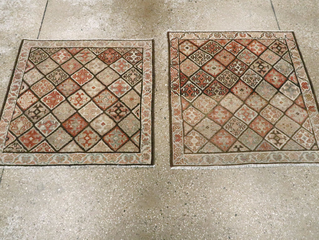 Antique Persian Kurdish Square Rug (Pair: 2 of 2), No.24249 - Gsblank