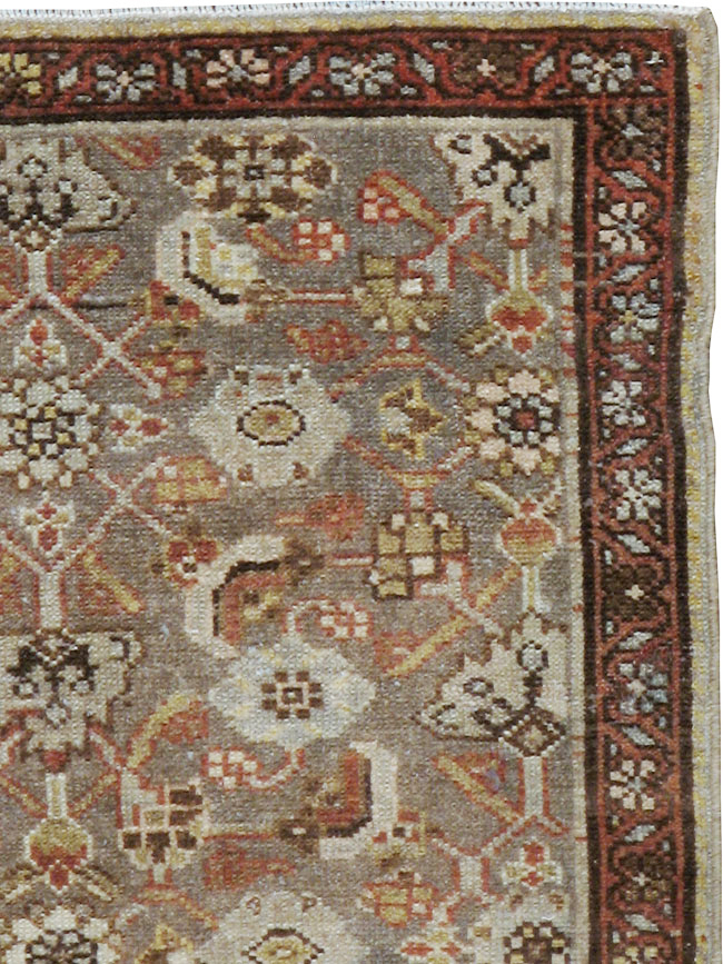 Vintage Persian Malayer Throw Rug, No.24250 - Gsblank