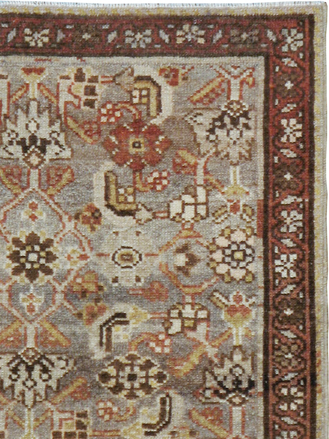 Vintage Persian Malayer Throw Rug, No.24250 - Gsblank