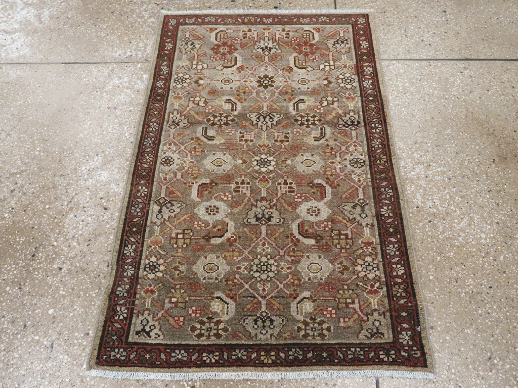 Vintage Persian Malayer Throw Rug, No.24250 - Gsblank