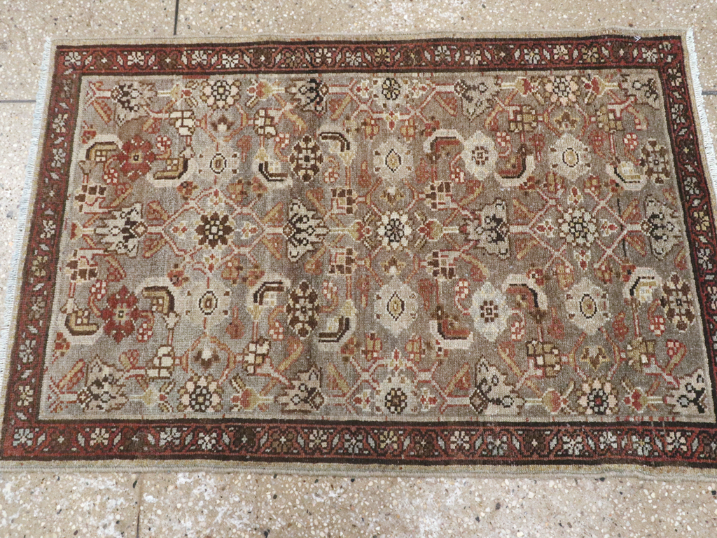 Vintage Persian Malayer Throw Rug, No.24250 - Gsblank