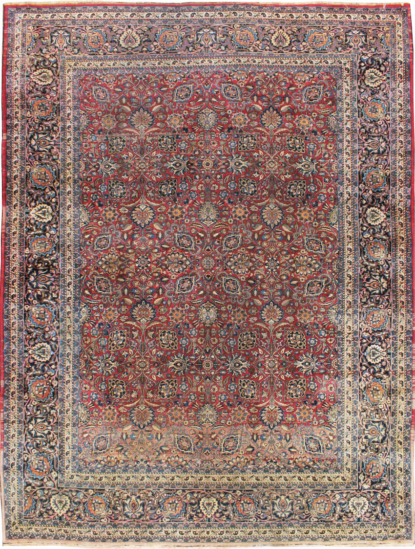 Vintage Persian Mashad Carpet, No.24277 - Gsblank