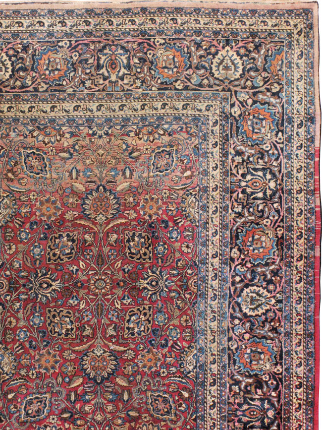Vintage Persian Mashad Carpet, No.24277 - Gsblank