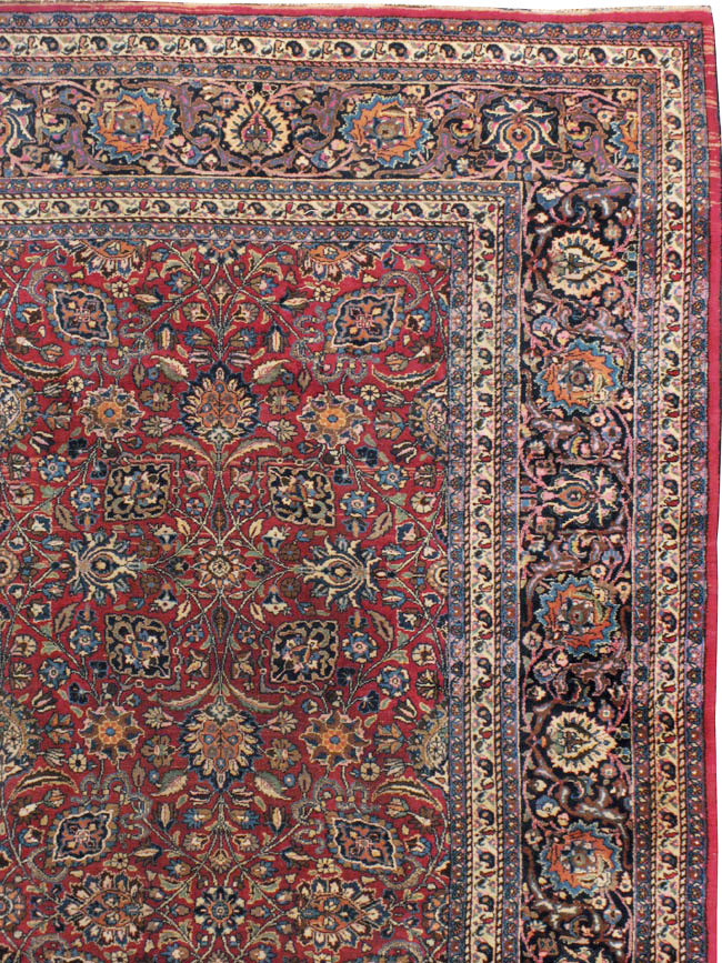 Vintage Persian Mashad Carpet, No.24277 - Gsblank