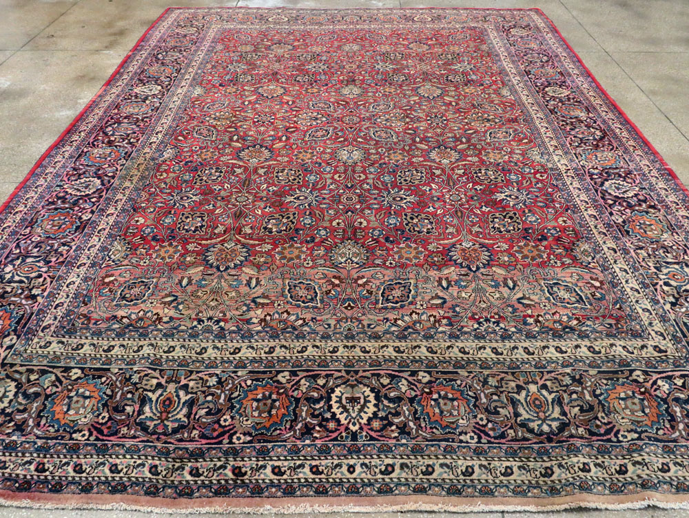 Vintage Persian Mashad Carpet, No.24277 - Gsblank