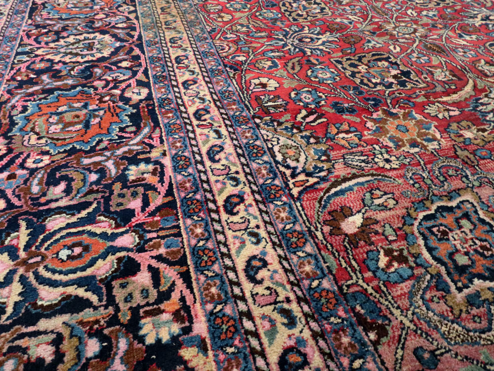 Vintage Persian Mashad Carpet, No.24277 - Gsblank