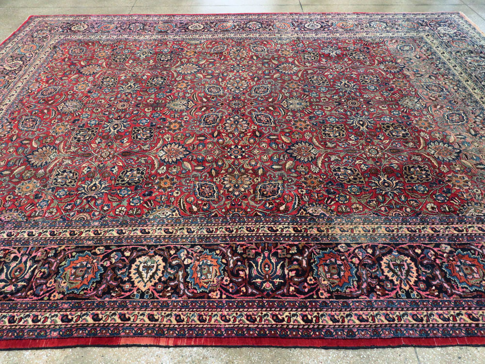 Vintage Persian Mashad Carpet, No.24277 - Gsblank