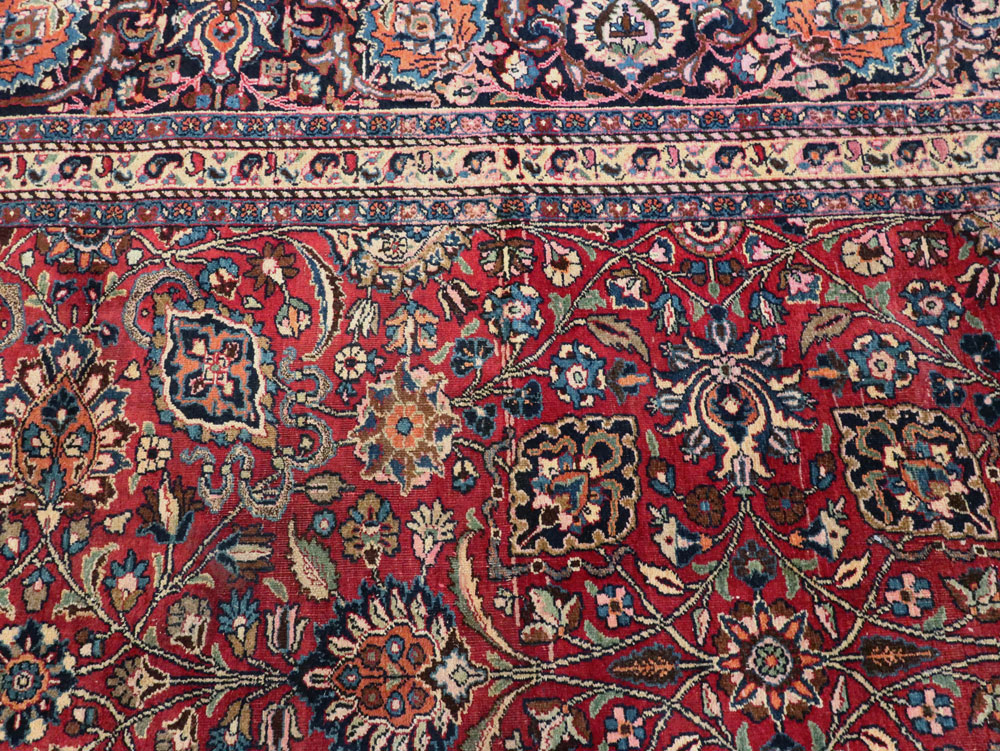 Vintage Persian Mashad Carpet, No.24277 - Gsblank