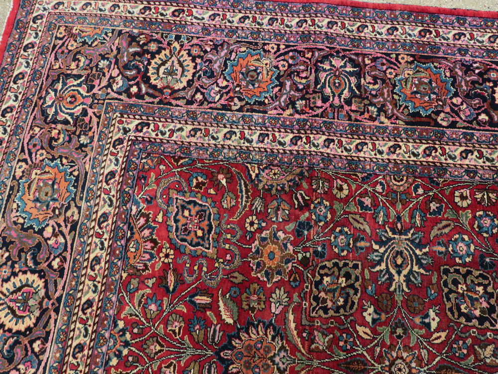 Vintage Persian Mashad Carpet, No.24277 - Gsblank