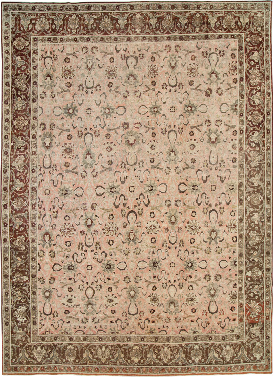 Antique Persian Tabriz Room Size Carpet, No.24290 - Gsblank