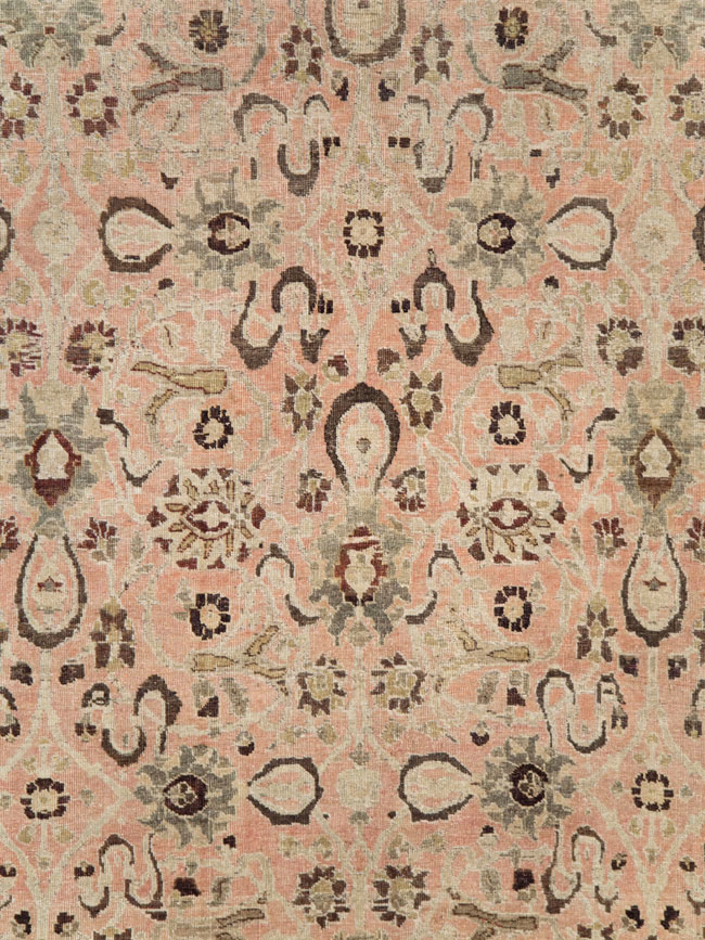 Antique Persian Tabriz Room Size Carpet, No.24290 - Gsblank