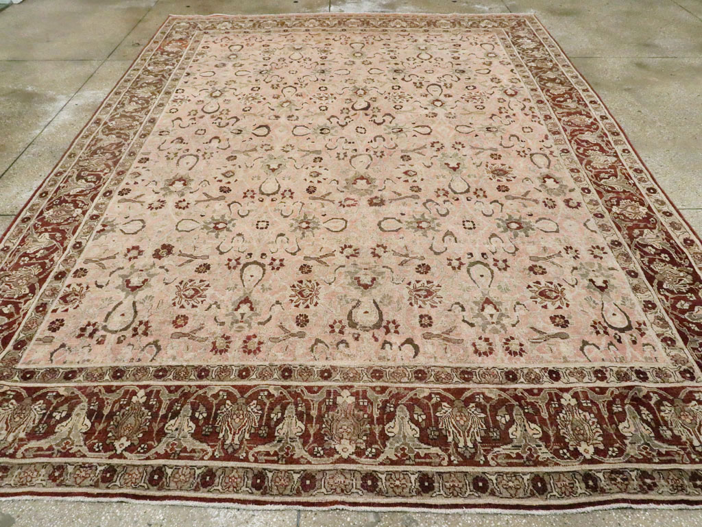 Antique Persian Tabriz Room Size Carpet, No.24290 - Gsblank
