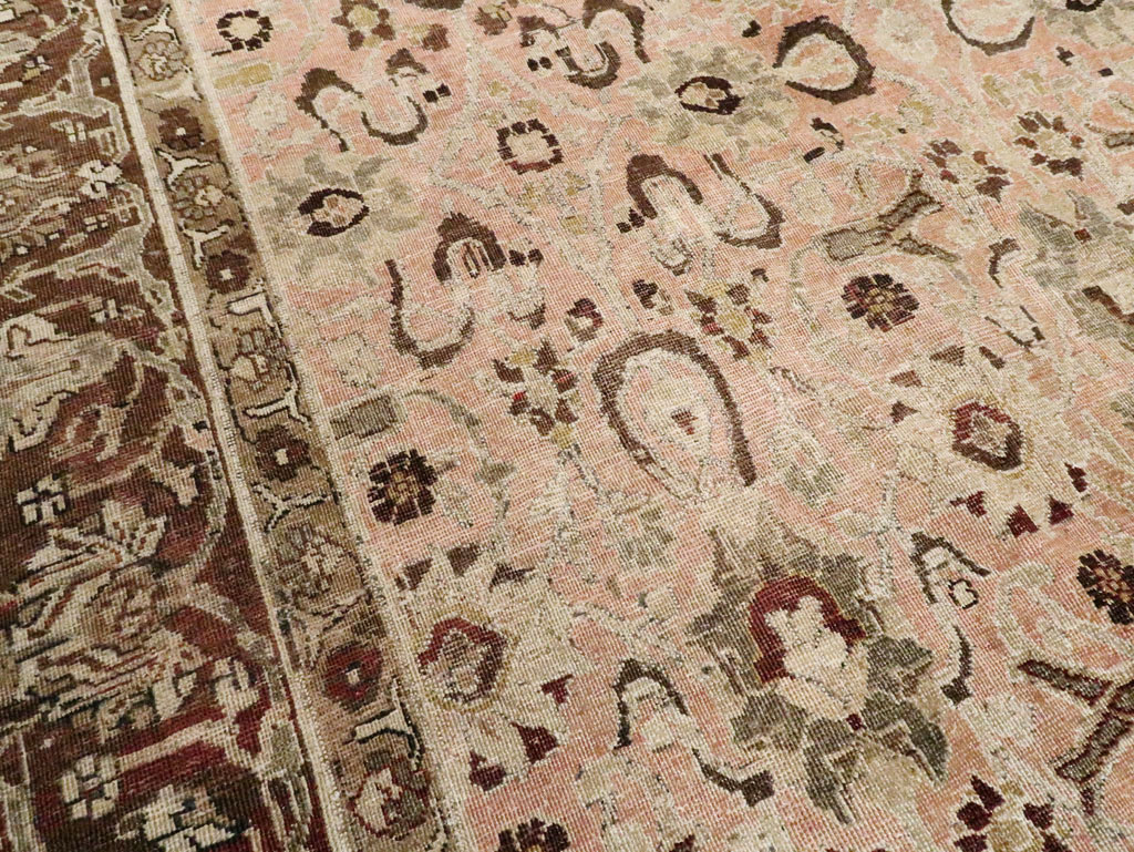 Antique Persian Tabriz Room Size Carpet, No.24290 - Gsblank