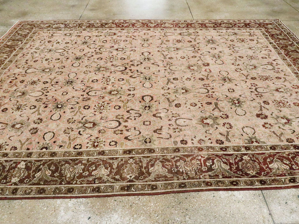 Antique Persian Tabriz Room Size Carpet, No.24290 - Gsblank