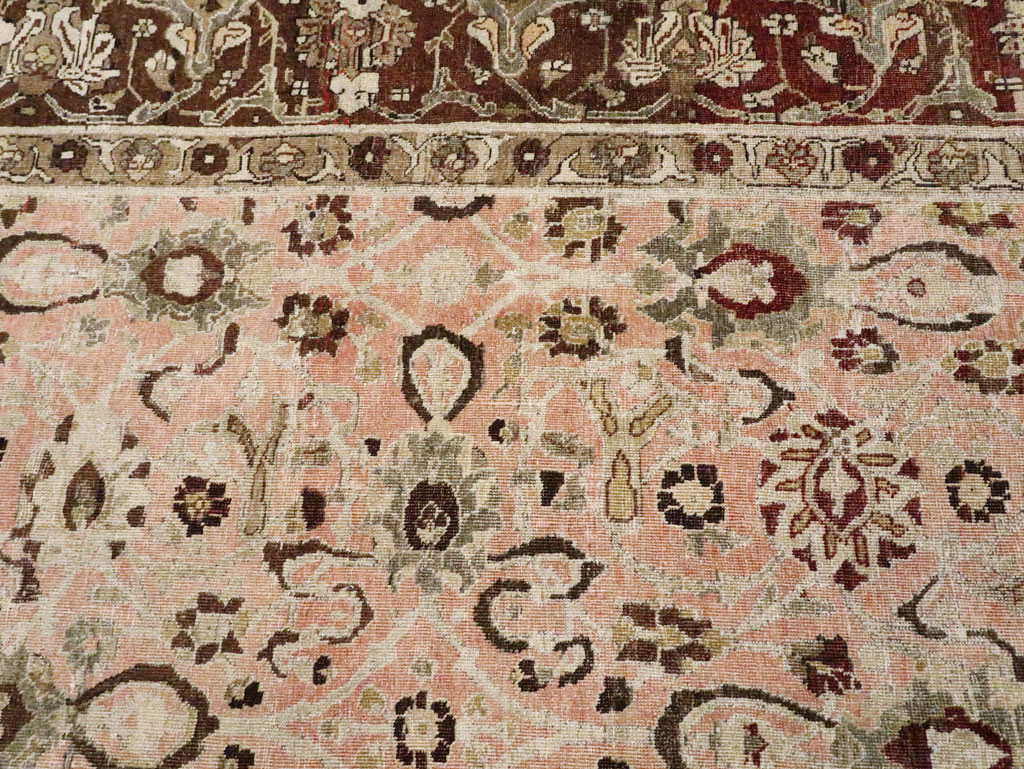 Antique Persian Tabriz Room Size Carpet, No.24290 - Gsblank