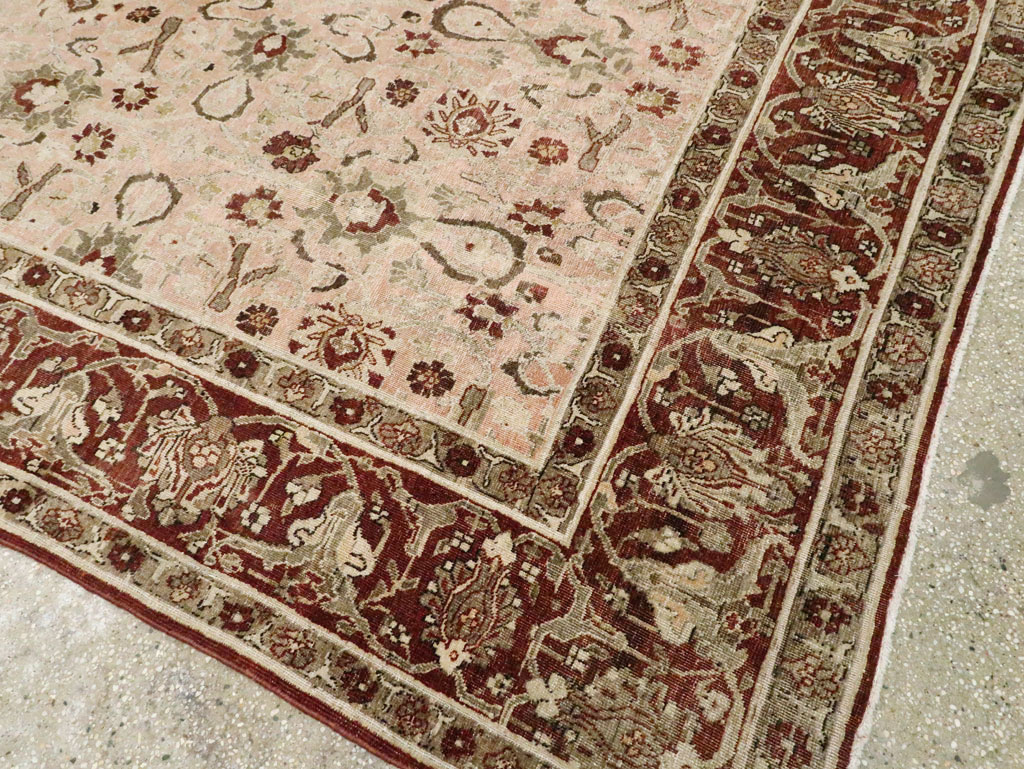 Antique Persian Tabriz Room Size Carpet, No.24290 - Gsblank