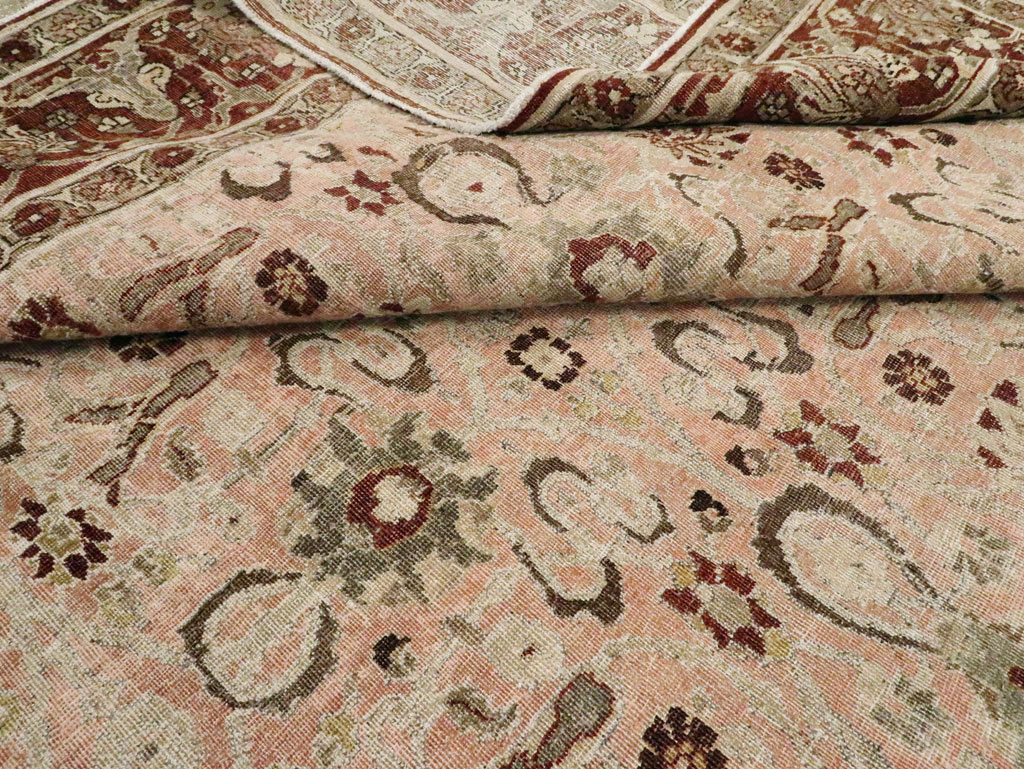 Antique Persian Tabriz Room Size Carpet, No.24290 - Gsblank