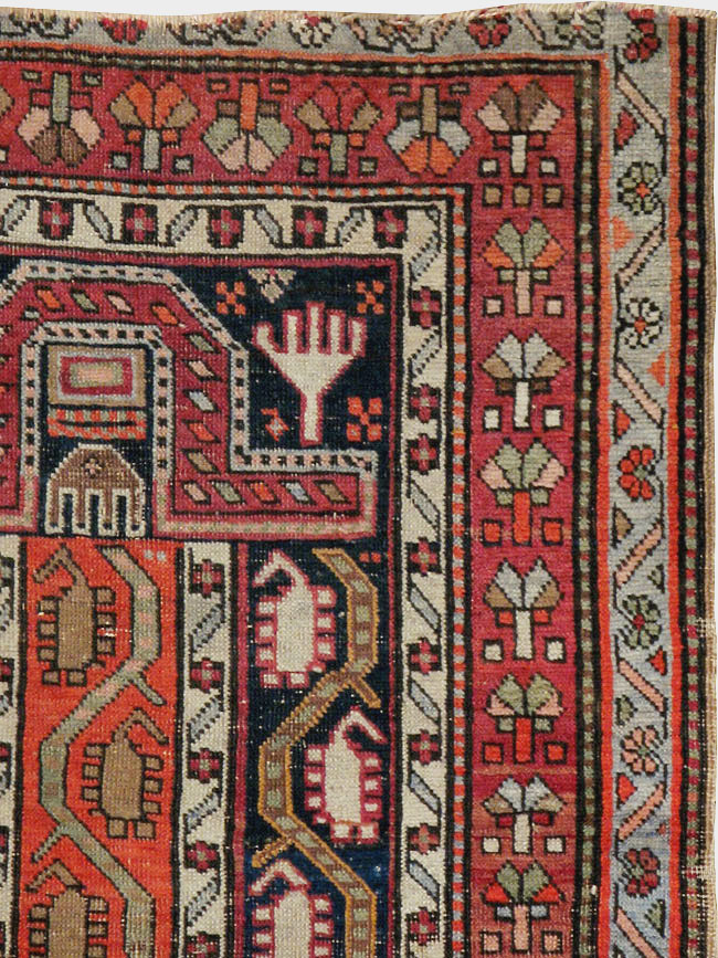 Antique Caucasian Karabagh Rug, No.24304 - Gsblank