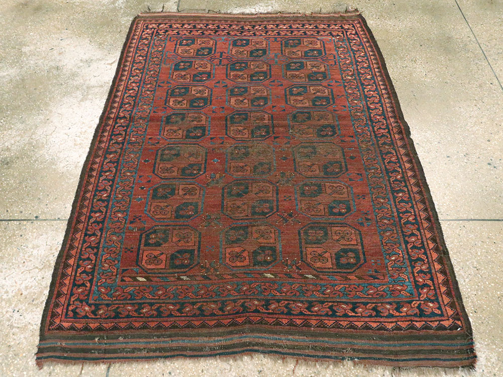 Antique Afghan Ersari Turkoman Rug, No.24306 - Gsblank