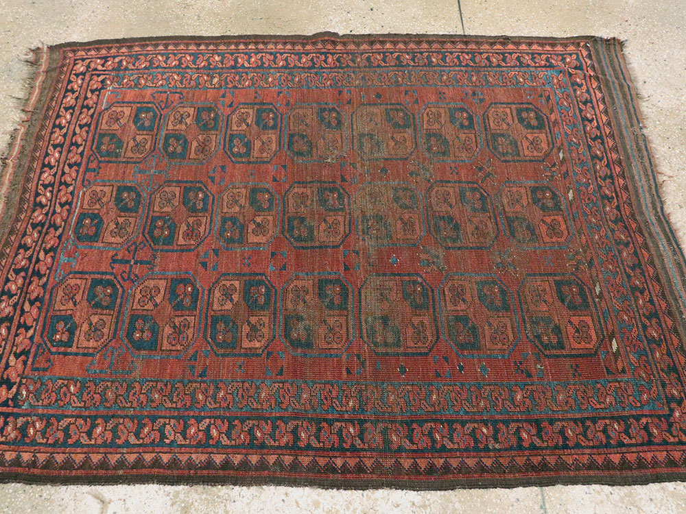 Antique Afghan Ersari Turkoman Rug, No.24306 - Gsblank