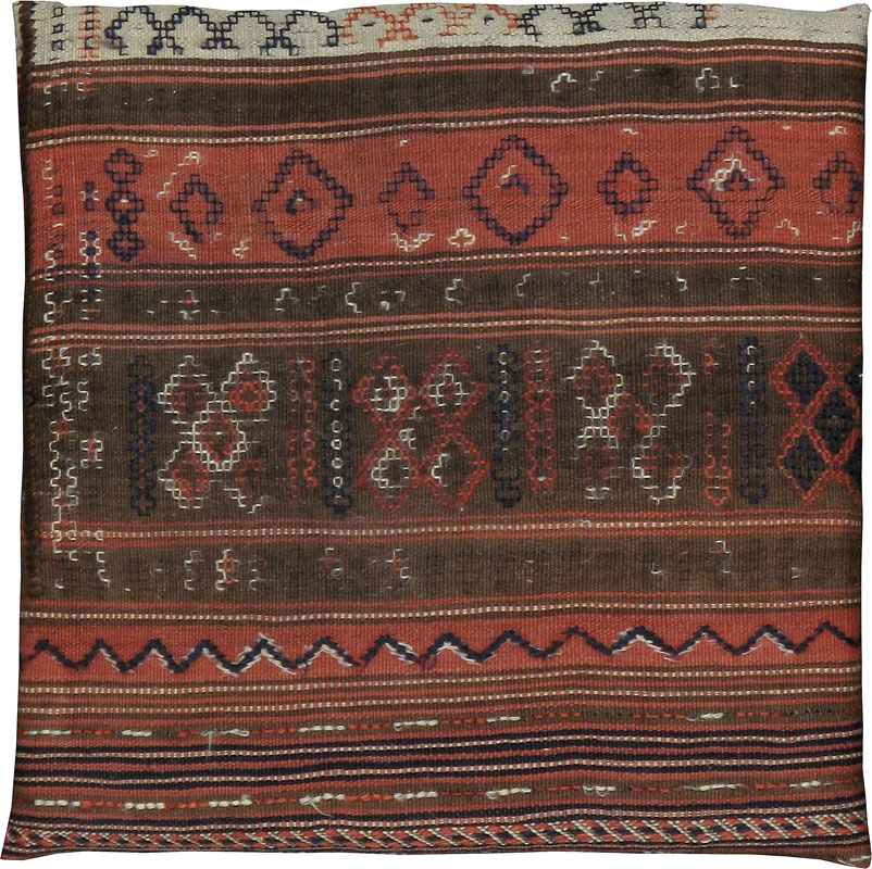 Antique Persian Flat-weave Cushion, No.24318 - Gsblank