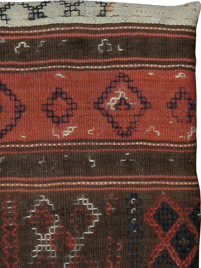 Antique Persian Flat-weave Cushion, No.24318 - Gsblank