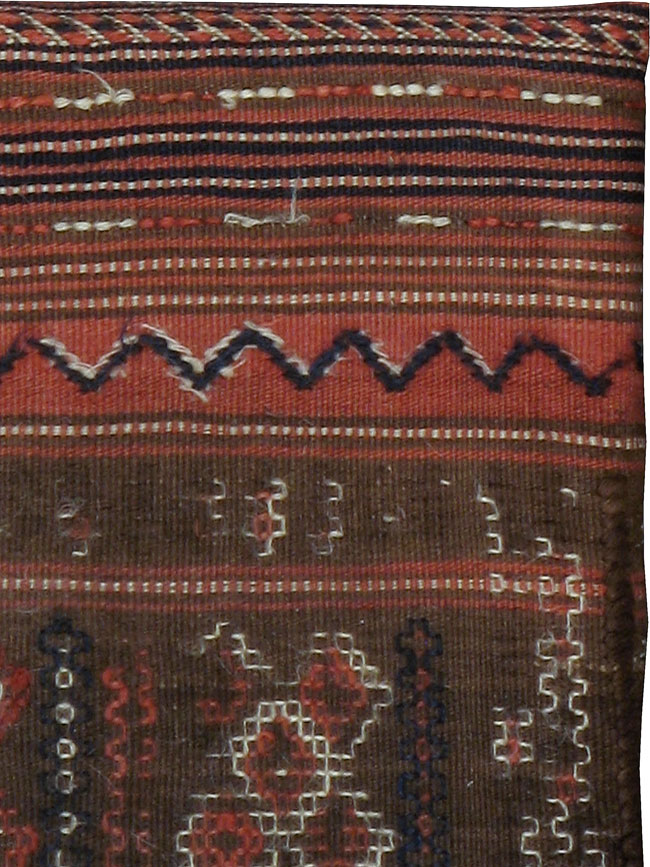 Antique Persian Flat-weave Cushion, No.24318 - Gsblank