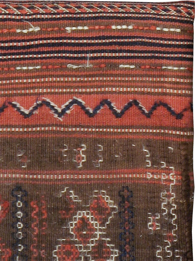 Antique Persian Flat-weave Cushion, No.24318 - Gsblank