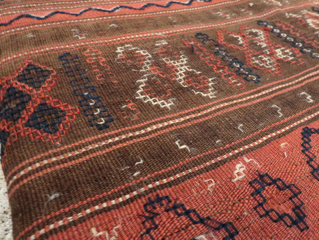 Antique Persian Flat-weave Cushion, No.24318 - Gsblank