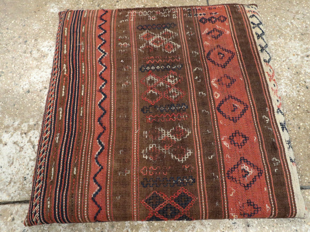 Antique Persian Flat-weave Cushion, No.24318 - Gsblank