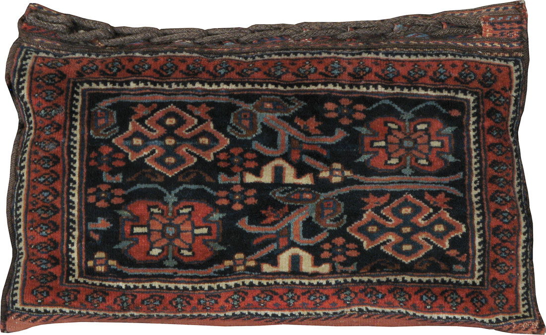 Antique Persian Afshar Bag Face Pillow, No.24319 - Gsblank