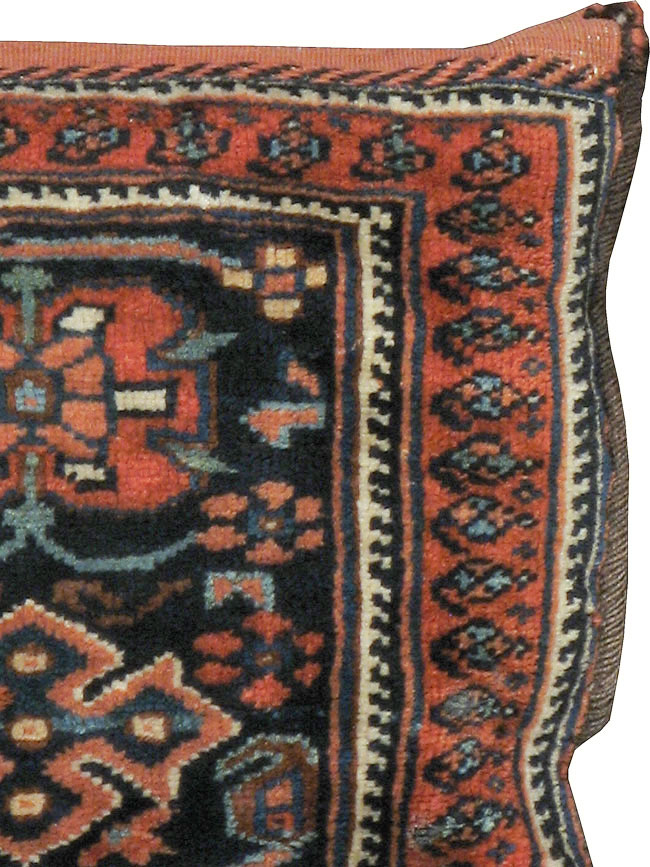 Antique Persian Afshar Bag Face Pillow, No.24319 - Gsblank