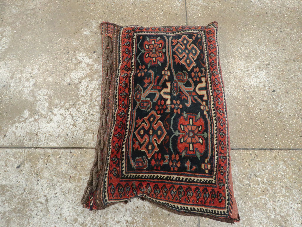 Antique Persian Afshar Bag Face Pillow, No.24319 - Gsblank