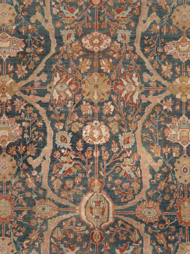 Antique Sarouk Fereghan Persian Room Size Carpet, No.24324 - Gsblank