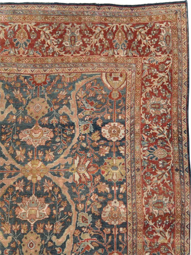 Antique Sarouk Fereghan Persian Room Size Carpet, No.24324 - Gsblank