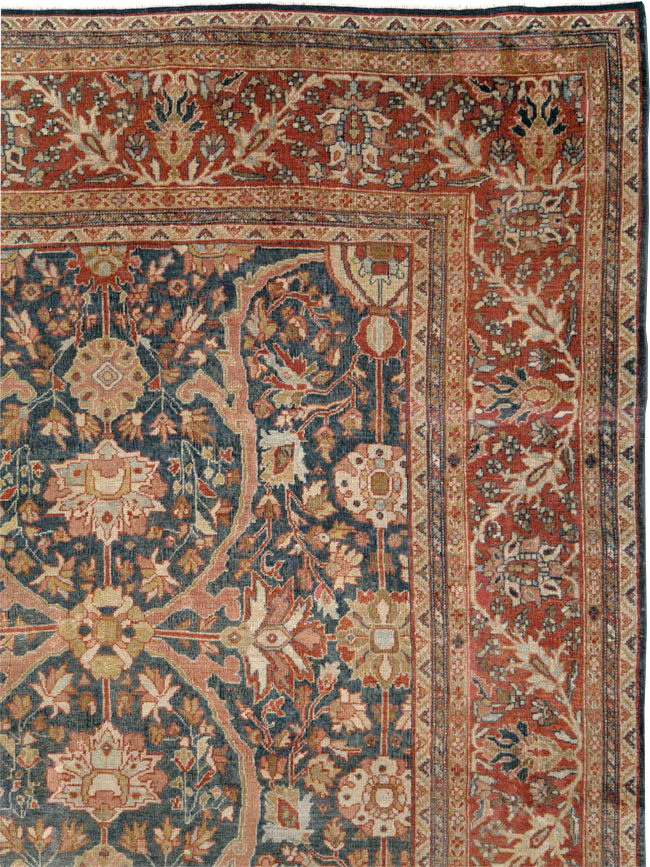 Antique Sarouk Fereghan Persian Room Size Carpet, No.24324 - Gsblank