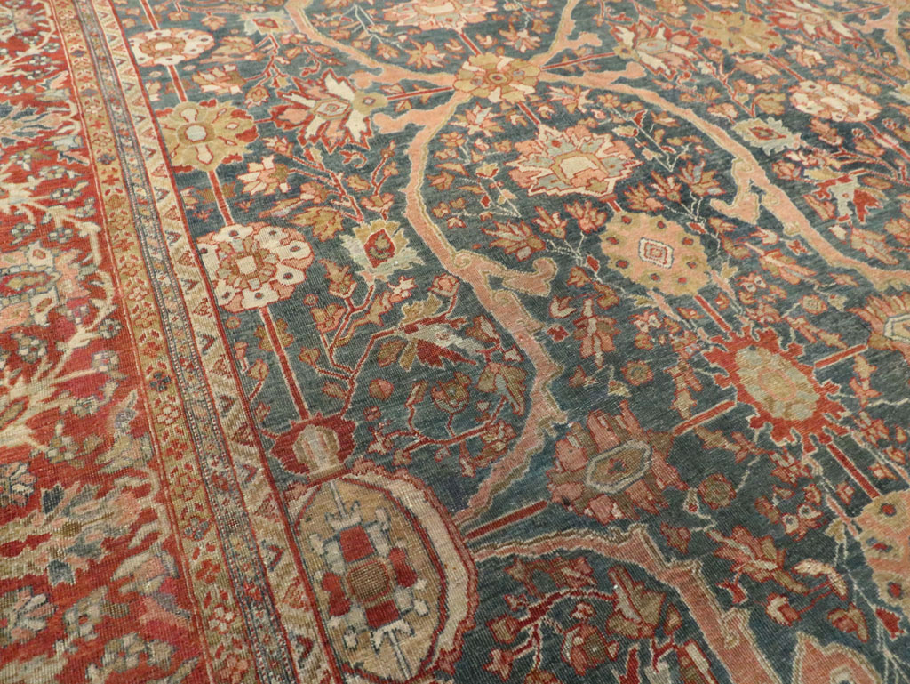 Antique Sarouk Fereghan Persian Room Size Carpet, No.24324 - Gsblank