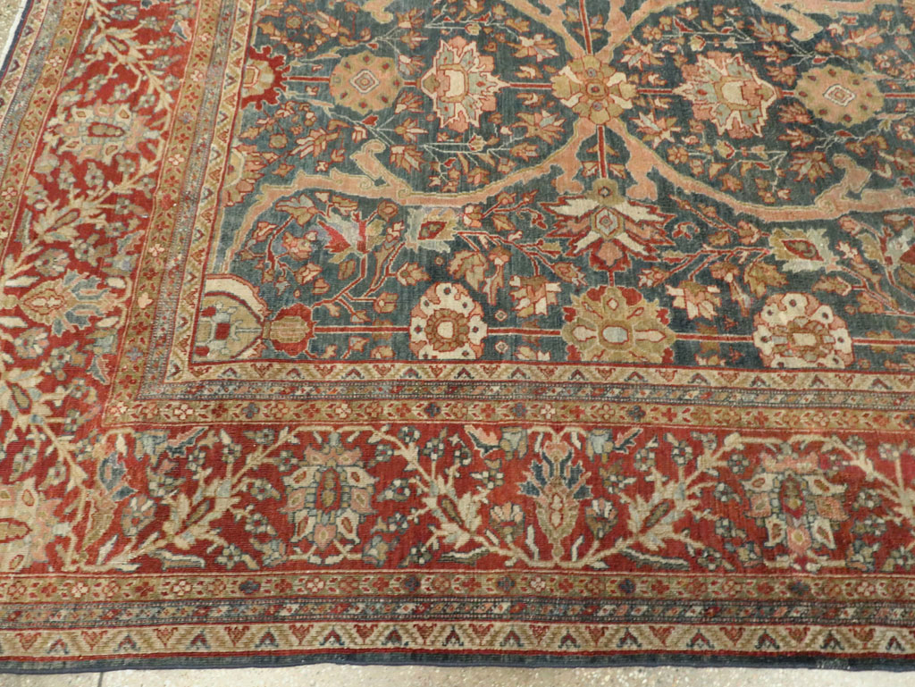Antique Sarouk Fereghan Persian Room Size Carpet, No.24324 - Gsblank