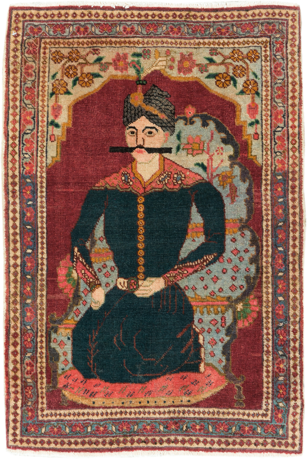 Antique Persian Tabriz Pictorial Rug (Pair: 1 of 2), No.24328 - Gsblank