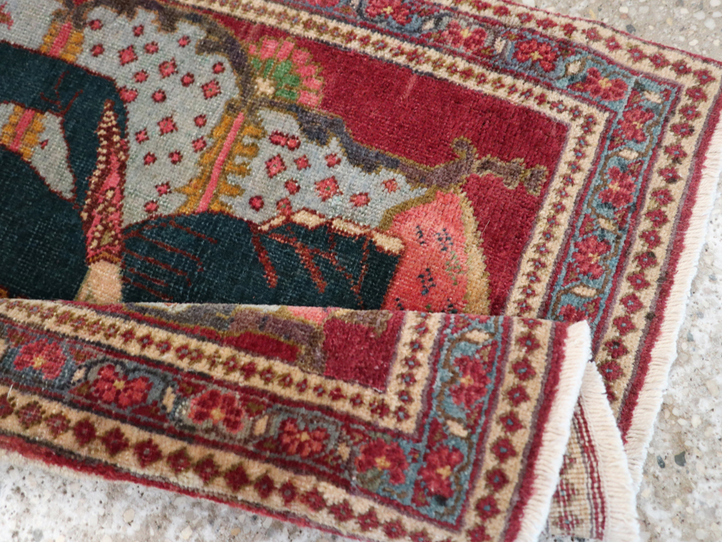 Antique Persian Tabriz Pictorial Rug (Pair: 1 of 2), No.24328 - Gsblank