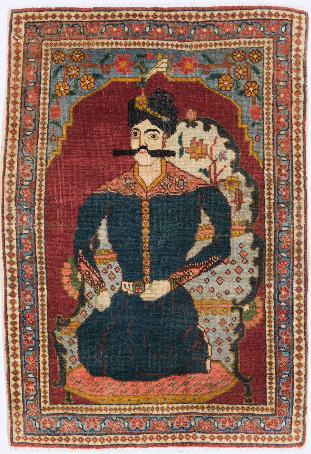 Antique Persian Tabriz Pictorial Rug (Pair: 2 of 2), No.24329 - Gsblank